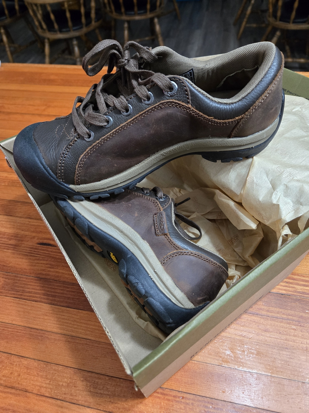 Keen Women's Dark Brown Leather Chukka Trail Shoes